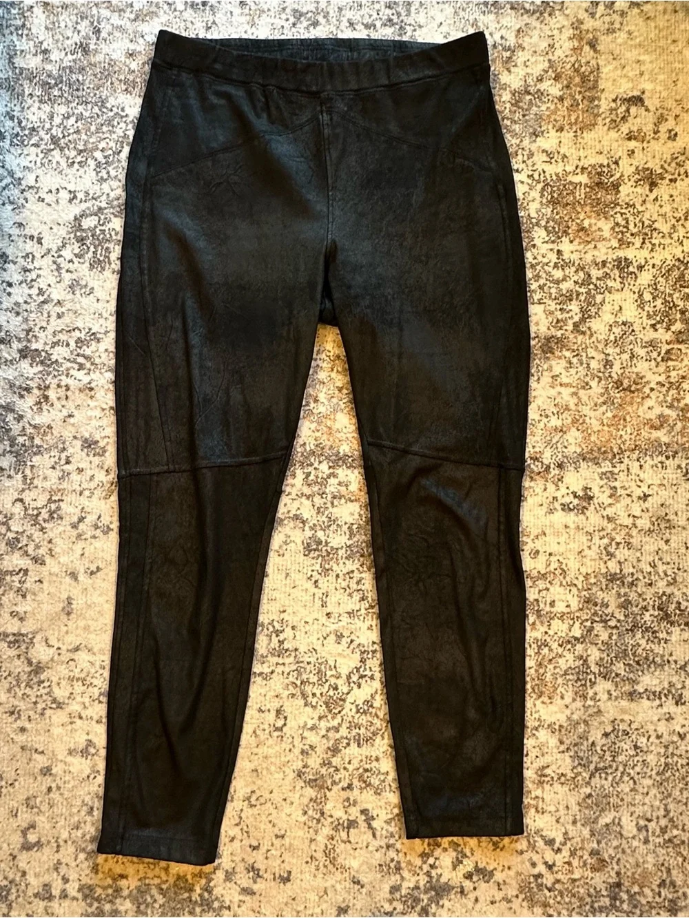 EUC FREE PEOPLE MIDNIGHT VEGAN SUEDE SKINNY BLACK—Large